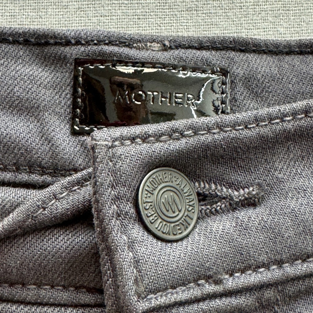 Mother The Half-Pipe Flood Jeans Faded Black High Rise Wide Leg Crop Size 29 - Picture 4 of 16